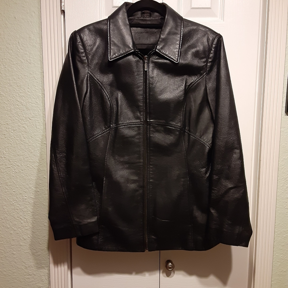 Jacqueline Ferrar Black Leather Jacket
